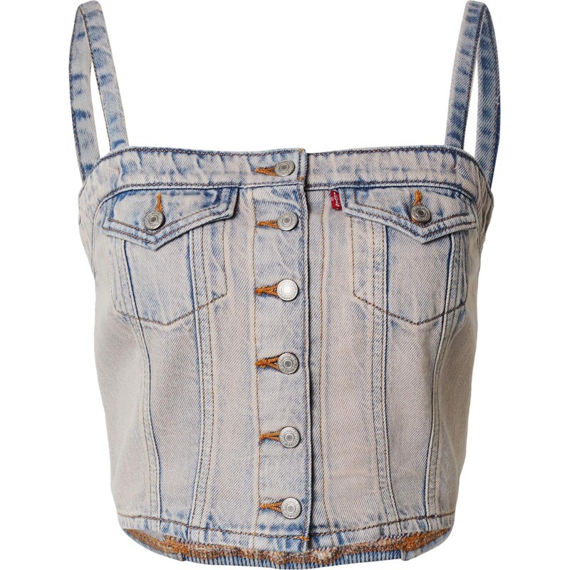 LEVIS Top Denim Tube Top svetlomodrá 67178533