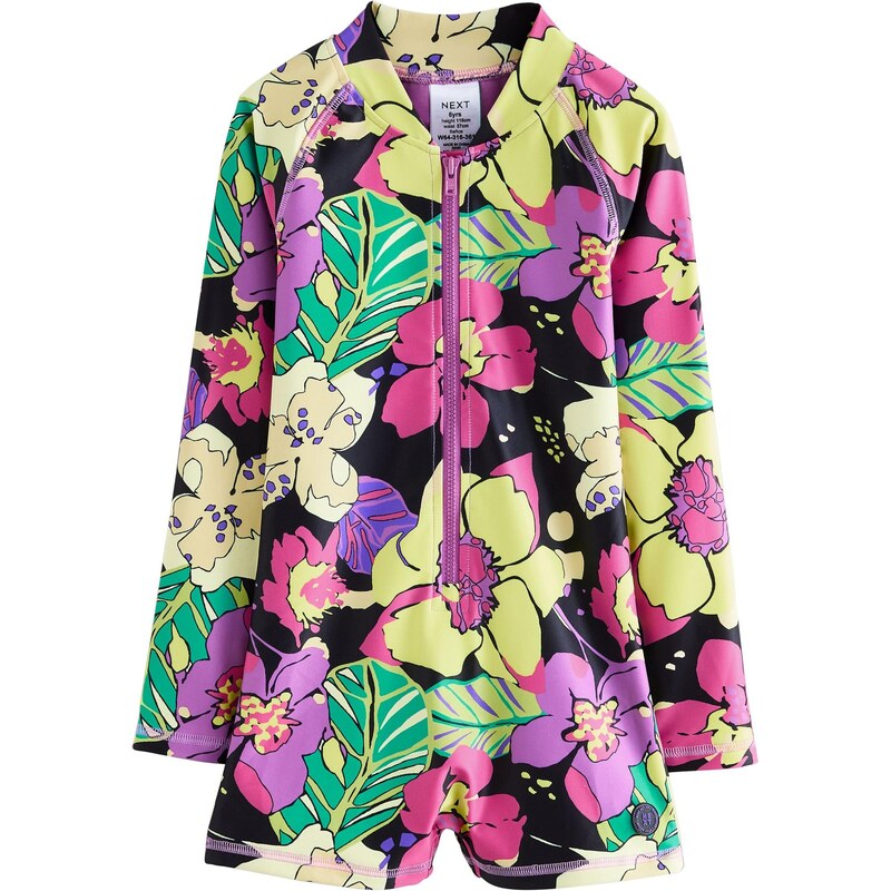 Next Jednodielne plavky žltá / fialová / ružová / čierna 67178610