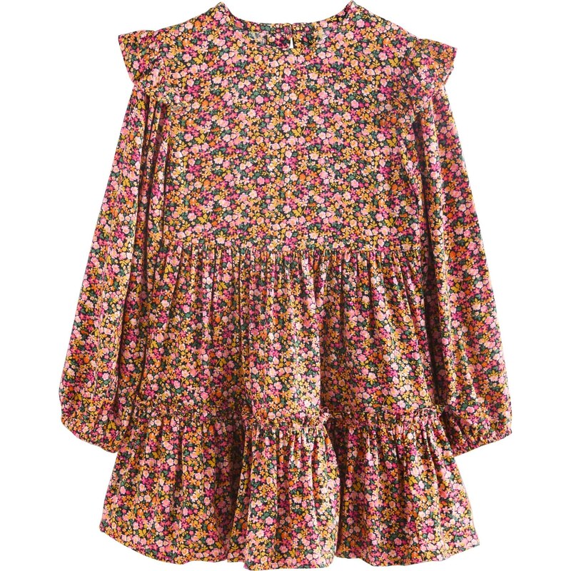 Next Šaty tmavozelená / oranžová / svetloružová / čierna 67178643