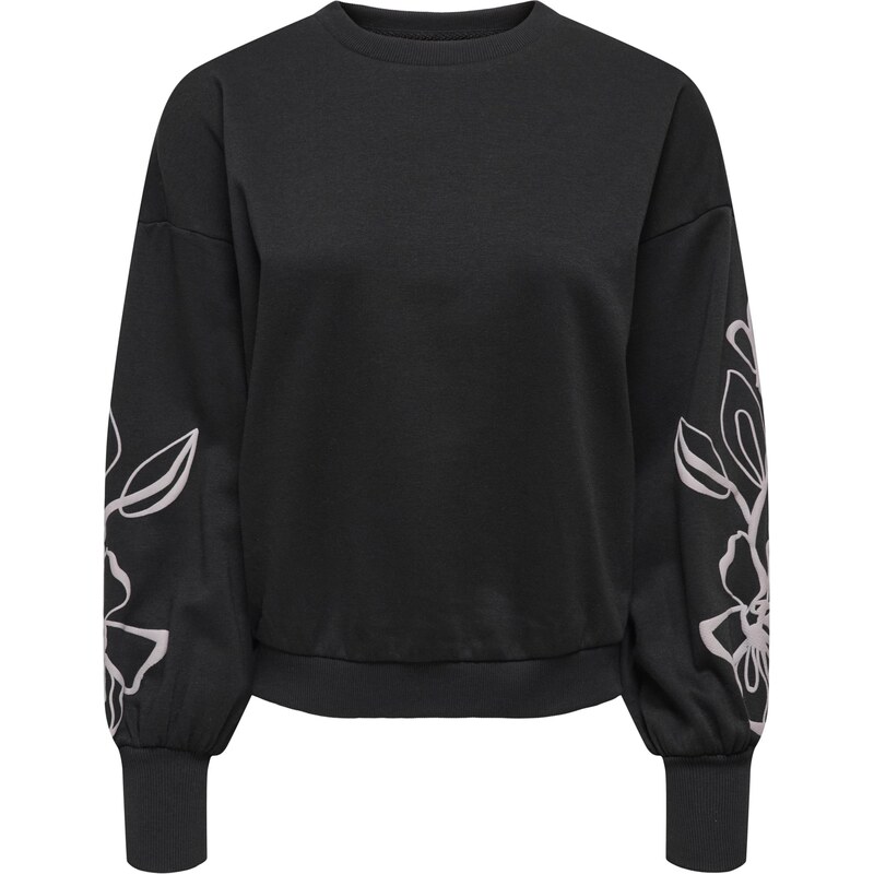 ONLY Mikina ONLBROOKE svetlosivá / čierna 66608976