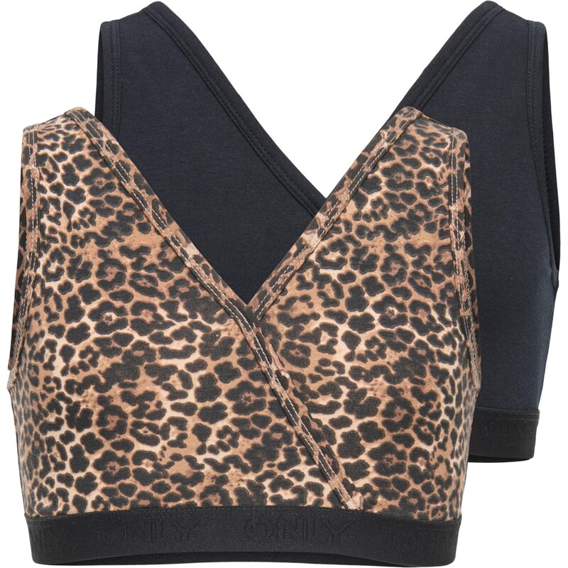 ONLY GIRLS Podprsenka KOGLOLA svetlohnedá / čierna 67178679