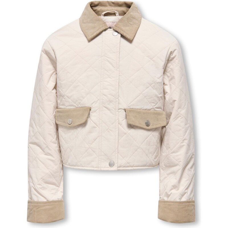 ONLY GIRLS Prechodná bunda KOGRosalina krémová / farba ťavej srsti 67178697