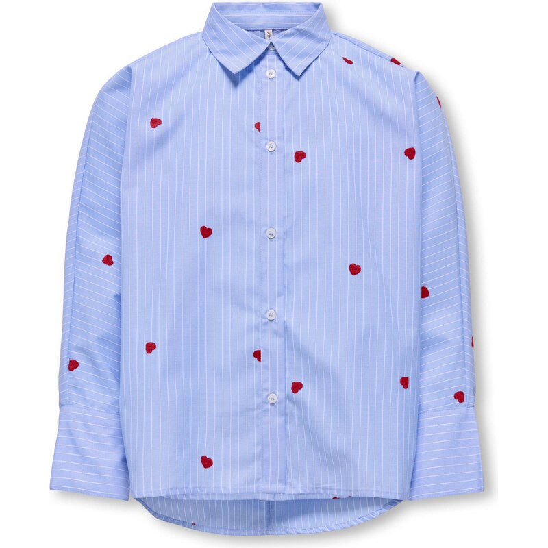 ONLY GIRLS Blúzka KOGNEW modrosivá / tmavočervená / šedobiela 67178706