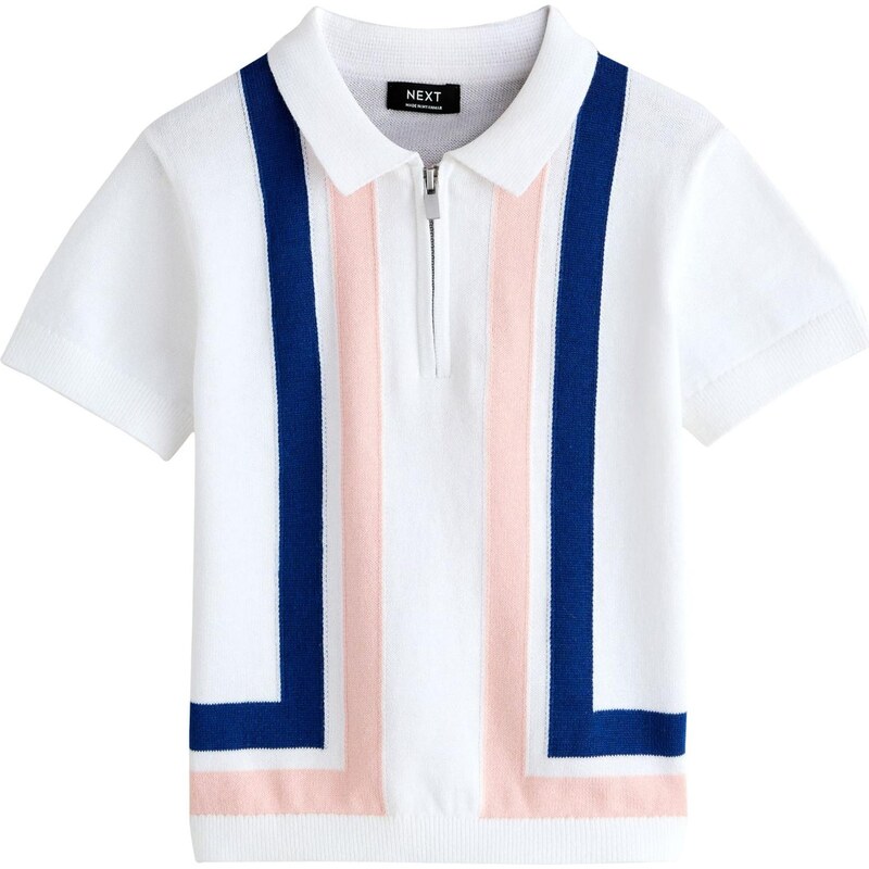 Next Tričko modrá / svetloružová / biela 67178800