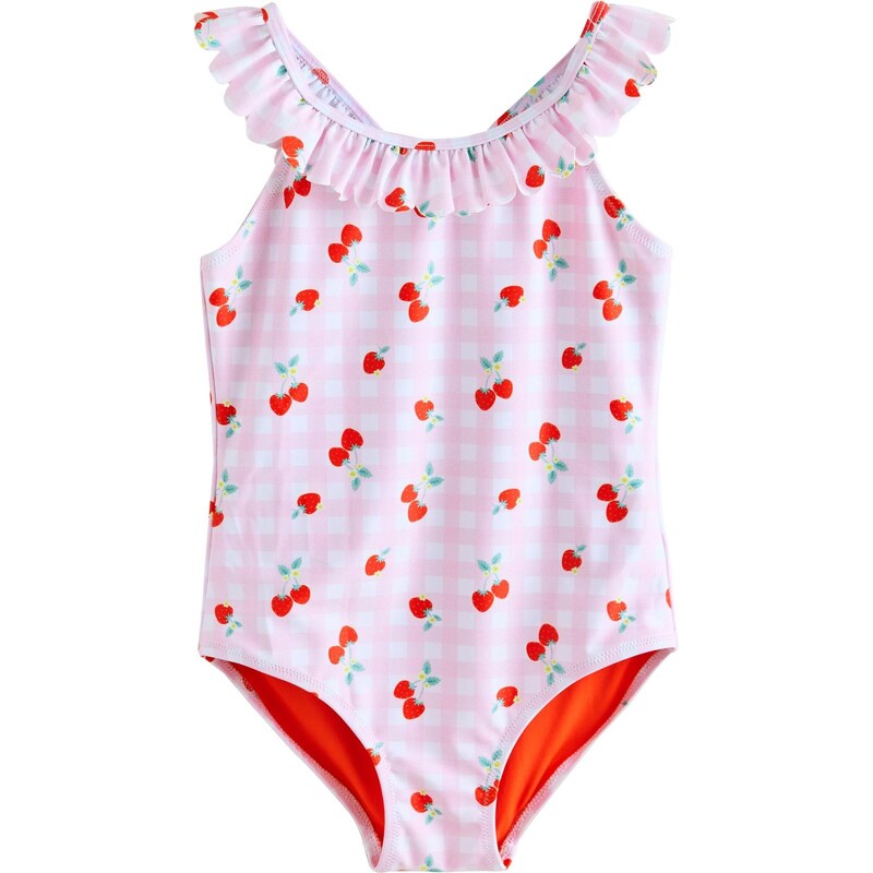 Next Jednodielne plavky trávovo zelená / pastelovo ružová / čerešňová 67178823