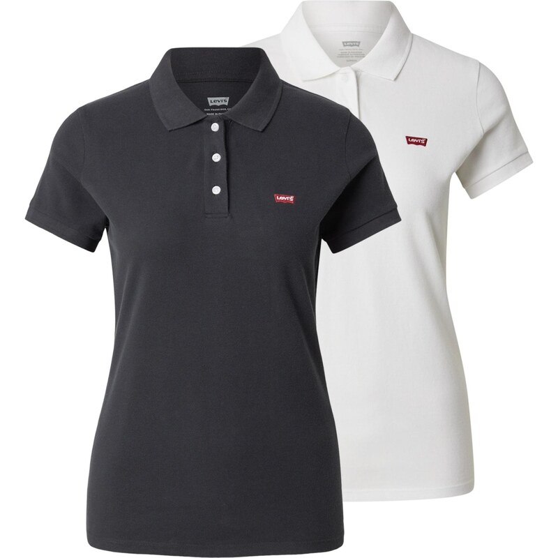 LEVIS Tričko Housemark Polo Shirt (2-Pack) čierna / biela 67178926