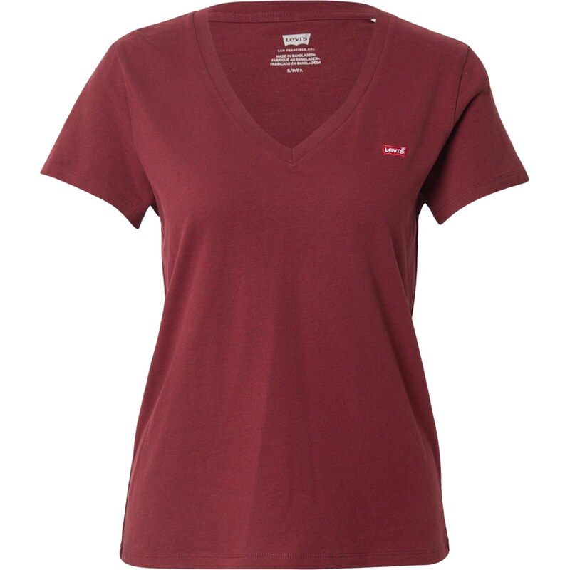 LEVIS Tričko The Perfect V-Neck oranžová / bordová 67178927