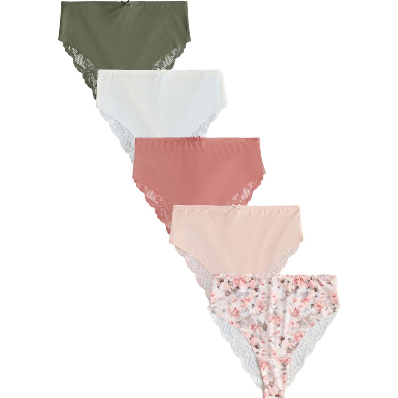 Next Nohavičky telová / olivová / rosé / pastelovo červená / biela 67179006