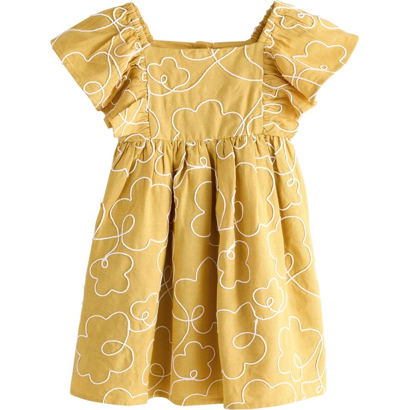 Next Šaty svetložltá / biela 67179030