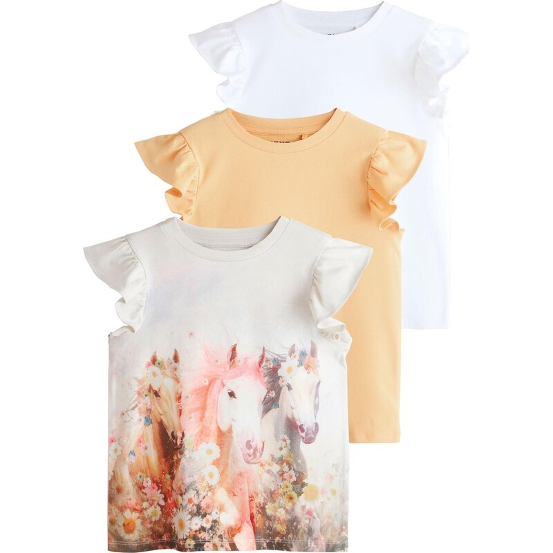 Next Tričko svetložltá / ružová / biela / prírodná biela 67179154