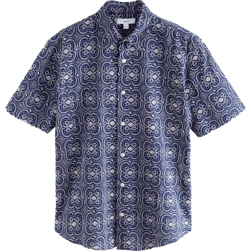 Next Košeľa námornícka modrá / biela 67179217