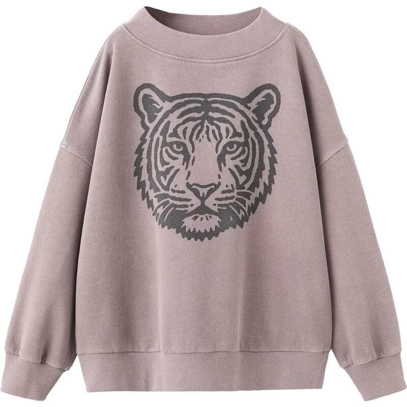 MANGO KIDS Mikina mokka / čierna 67179242