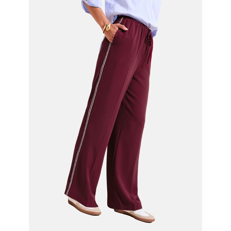 Friends Like These Nohavice s pukmi burgundská / biela 67179260