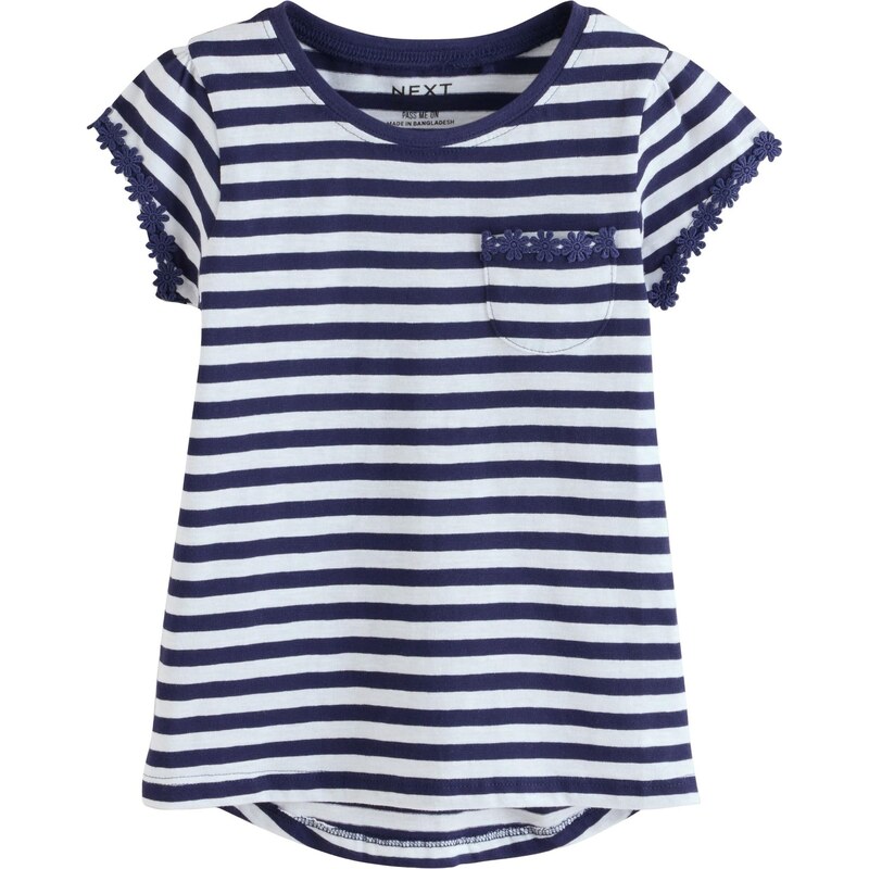 Next Tričko námornícka modrá / biela 67179487