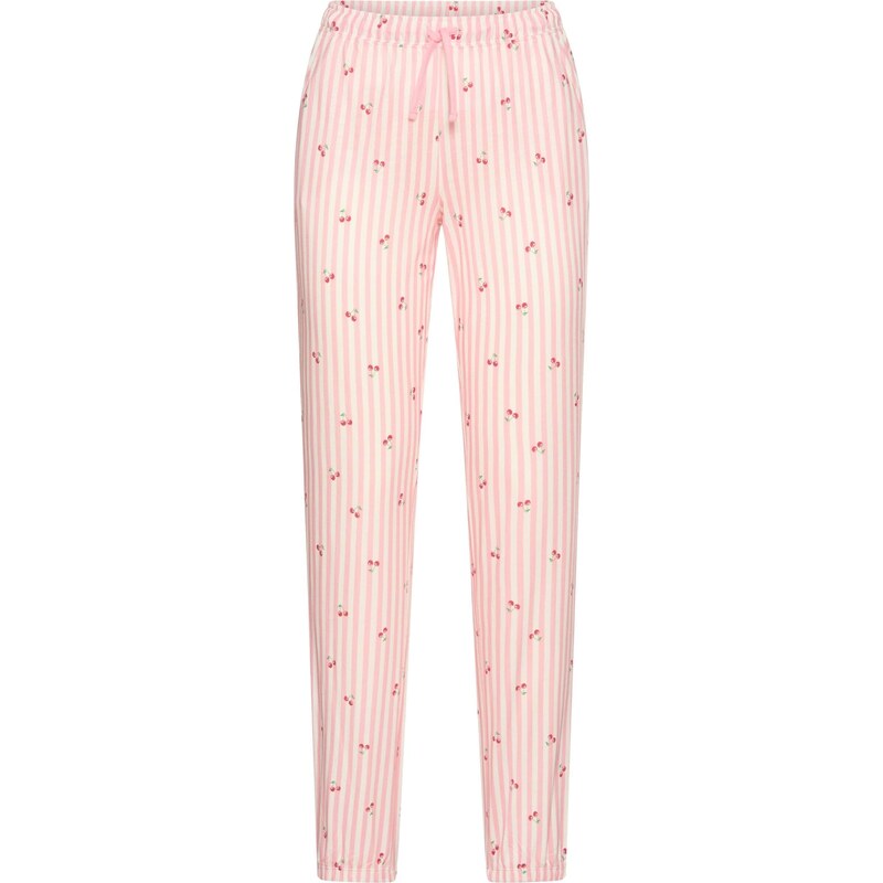 VIVANCE Pyžamové nohavice ružová / červená / biela 67179540
