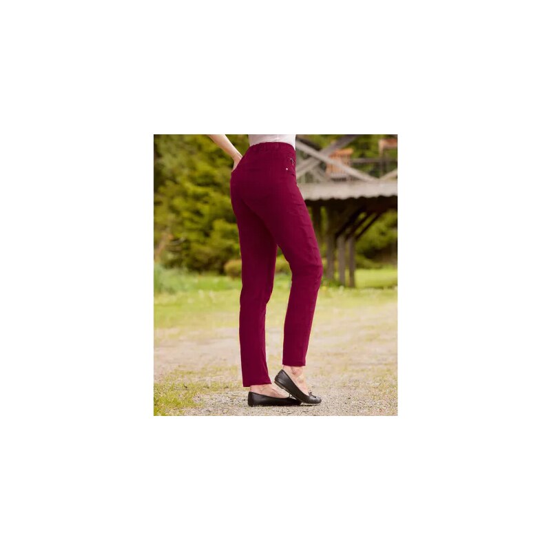 Menčestrové nohavicové legíny Atlas For Men Bordová 61681705