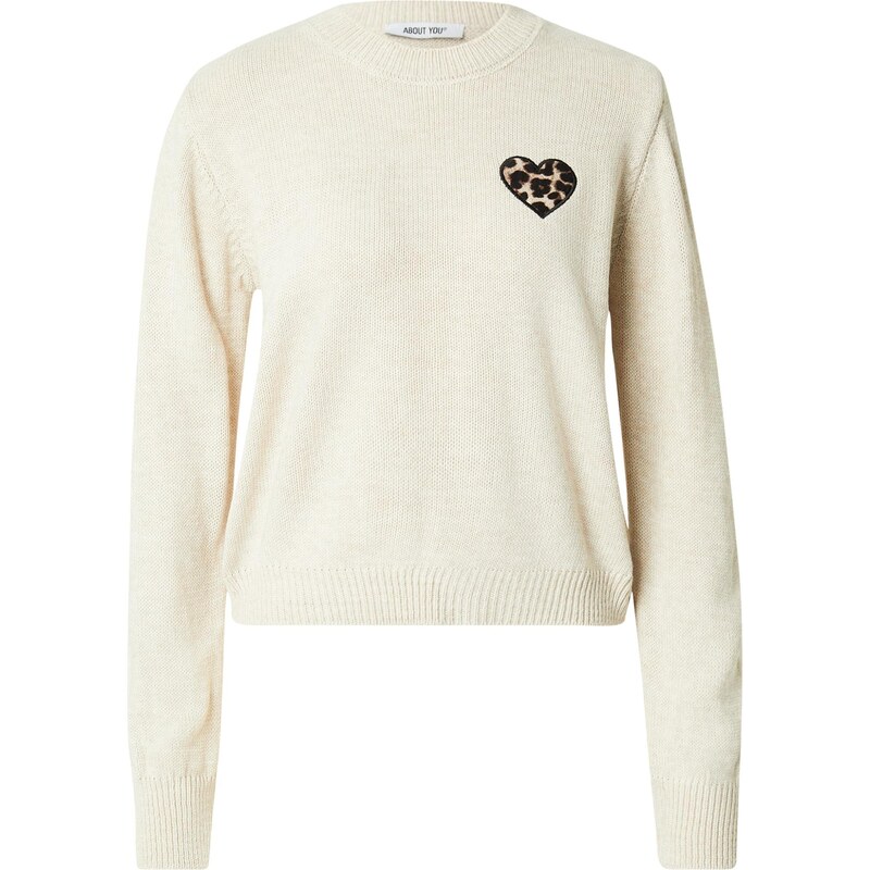 ABOUT YOU Sveter Rabea krémová / hnedá / čierna 67179596