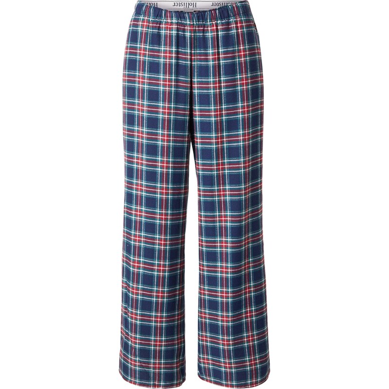 HOLLISTER Pyžamové nohavice tyrkysová / tmavomodrá / červená / biela 67179607