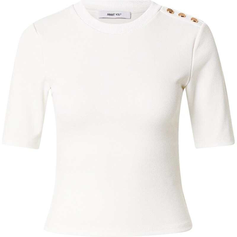 ABOUT YOU Tričko Suzi zlatá / biela 67179619