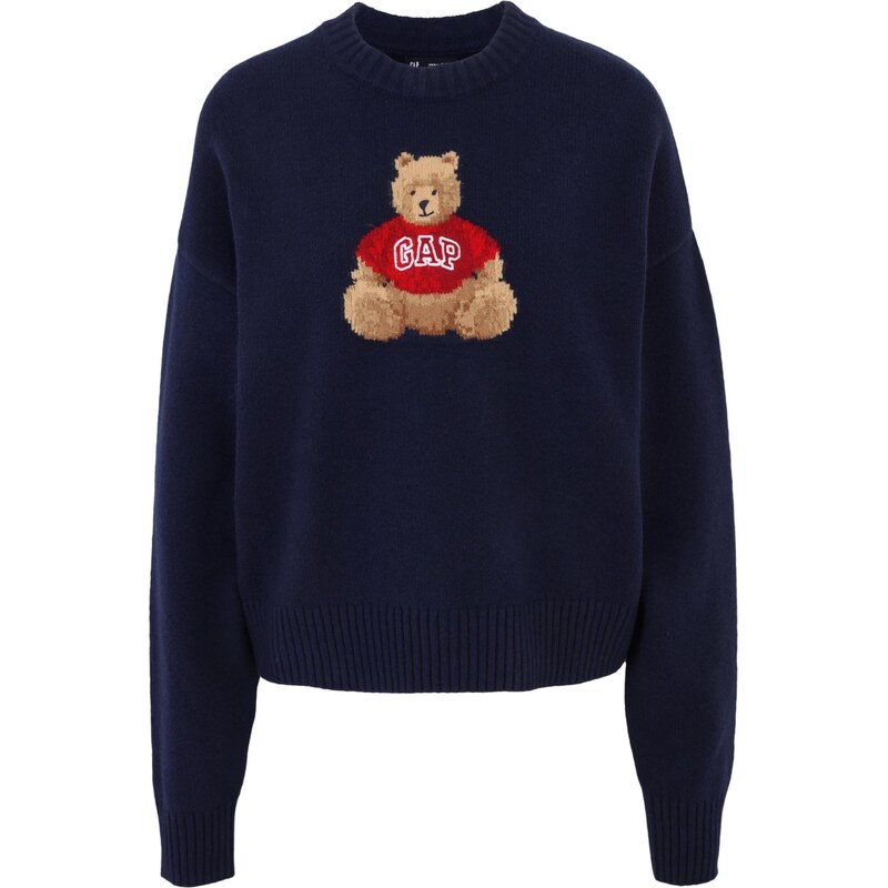 Gap Tall Sveter BRANNAN námornícka modrá / brokátová / červená / biela 67179676