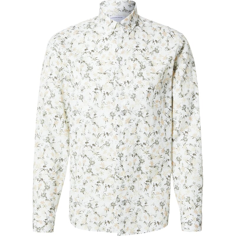 Lindbergh Košeľa béžová / svetlobéžová / tmavozelená 67179712