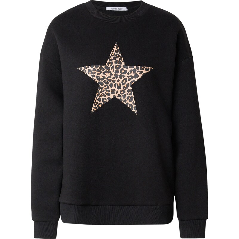 ABOUT YOU Mikina Elena béžová / kapučíno / čierna 67179739