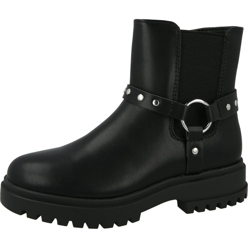 ABOUT YOU Čižmy Josie čierna / strieborná 67179777