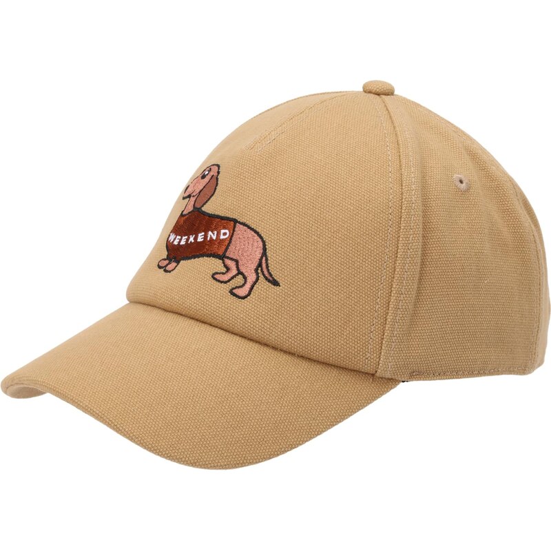 Weekend Max Mara Čiapka GUFO farba ťavej srsti / hnedá / brokátová / 67179915