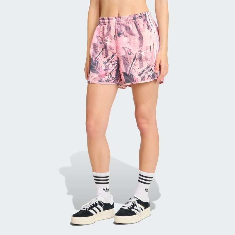 adidas Originals Leaf Camo Print Satin Shorts 67181228