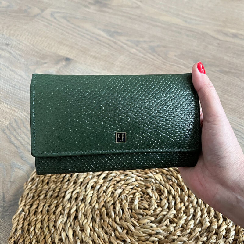 Paolo Peruzzi Dámska kožená peňaženka zelená SOLEA 67181478