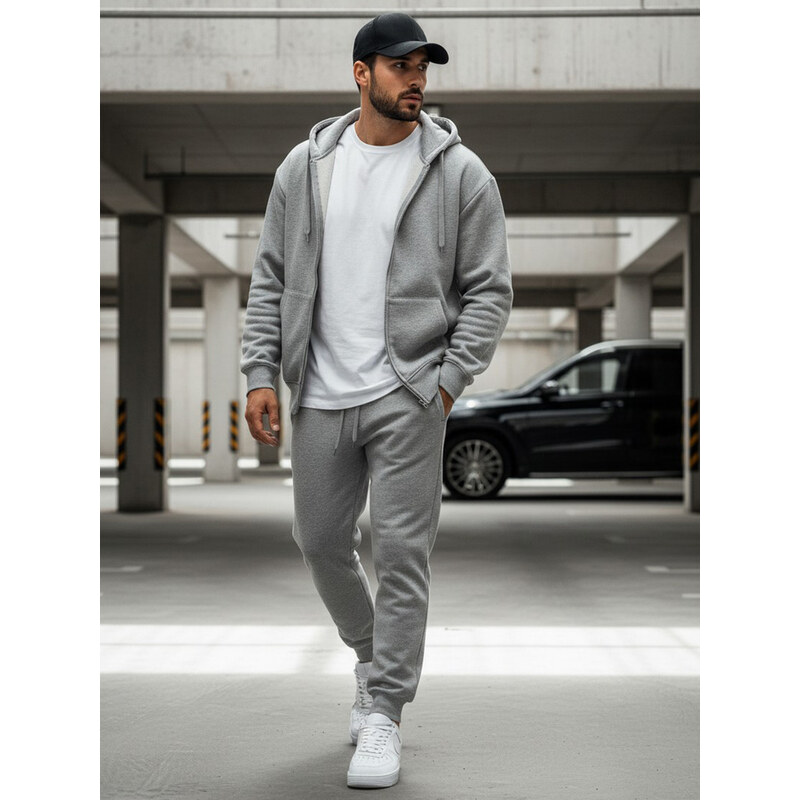 BASIC Šedé pánske tepláky UX2623 18850100