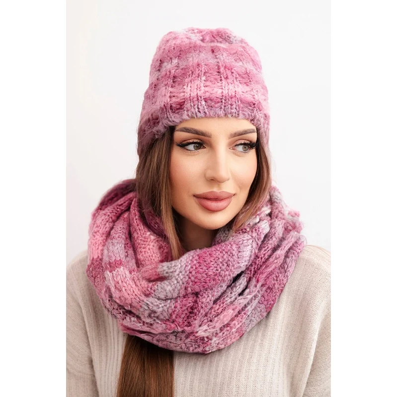 Kesi Zimný set s mohairom, čiapka a nákrčník K500 67182369