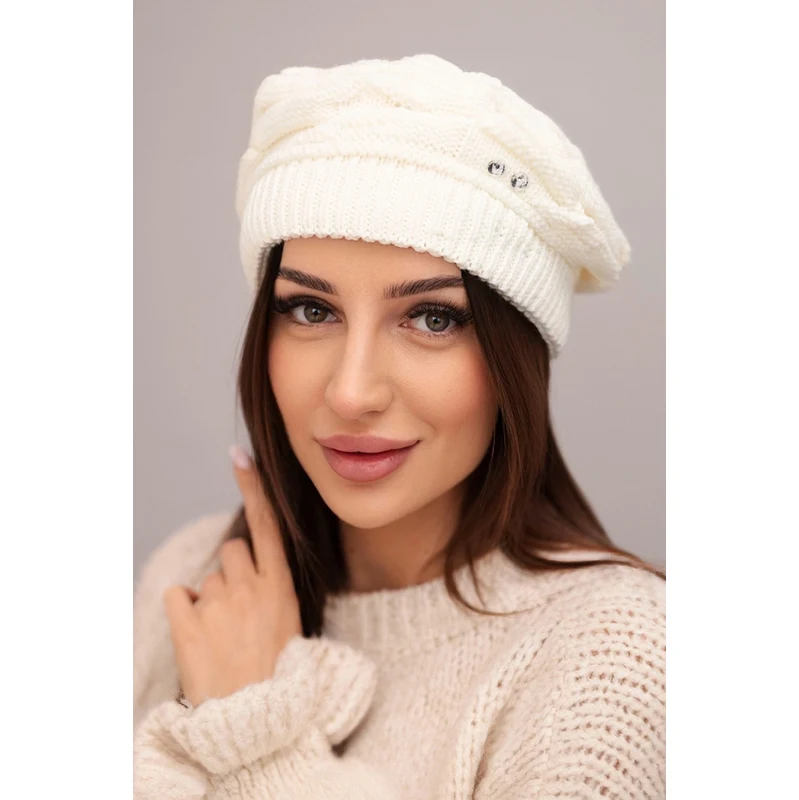 Kesi Dámska zimná vlnená čiapka s kryštálmi 67182370