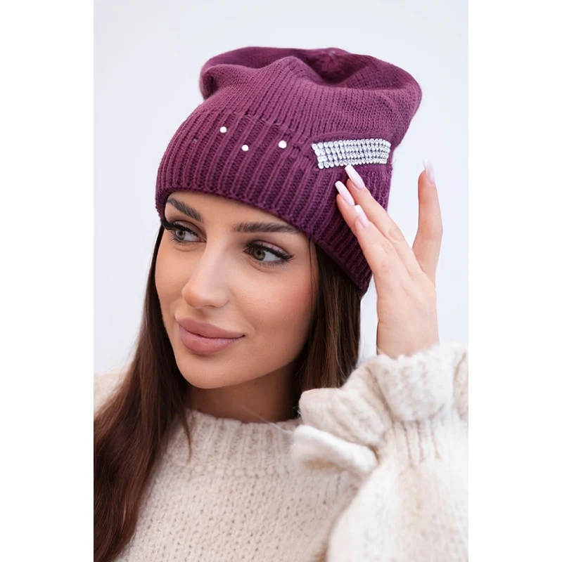 Dámska zimná čiapka s kryštálmi Kesi 67182414