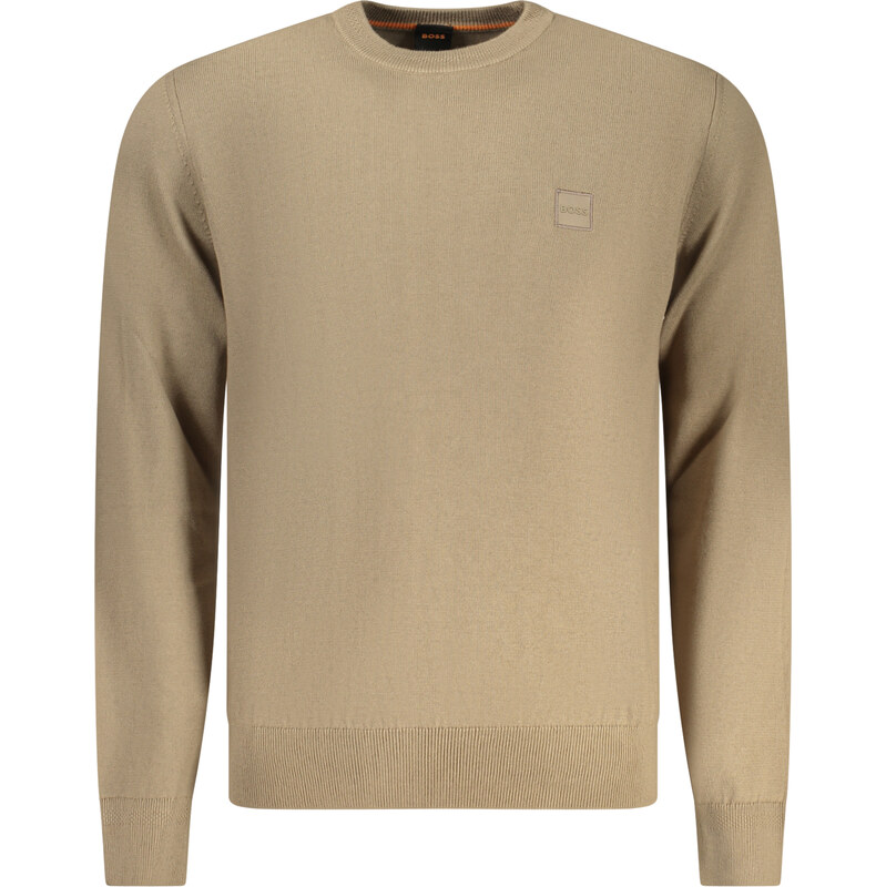 Boss Pánsky béžový basic sveter 67182431