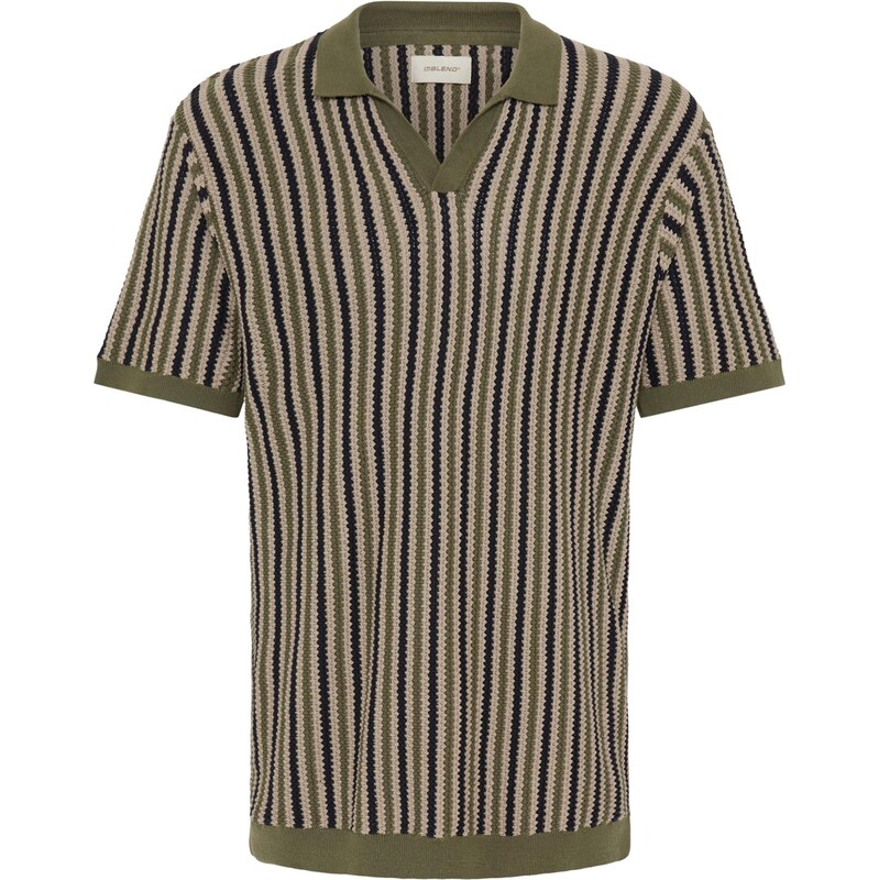 BLEND Sveter BHCarly tmavobéžová / olivová / čierna 67183240