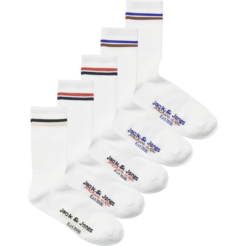 JACK & JONES Ponožky JACBOSTON tmavomodrá / čokoládová / čierna / 67183267