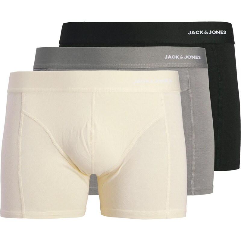 JACK & JONES Boxerky JACGABRIEL krémová / sivá / čierna / biela 67183282