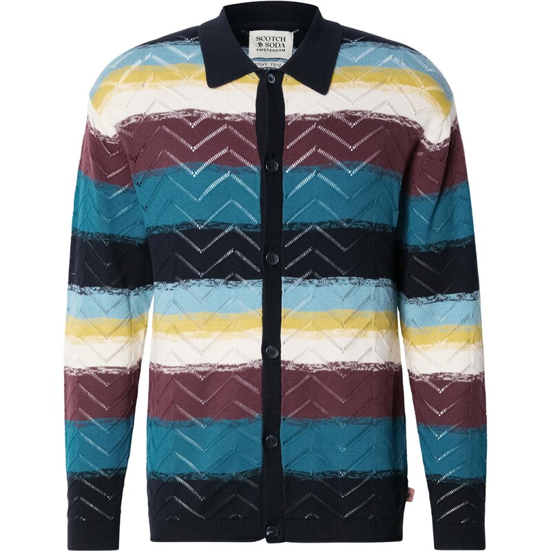SCOTCH & SODA Kardigán námornícka modrá / petrolejová / farba lesného 67183307