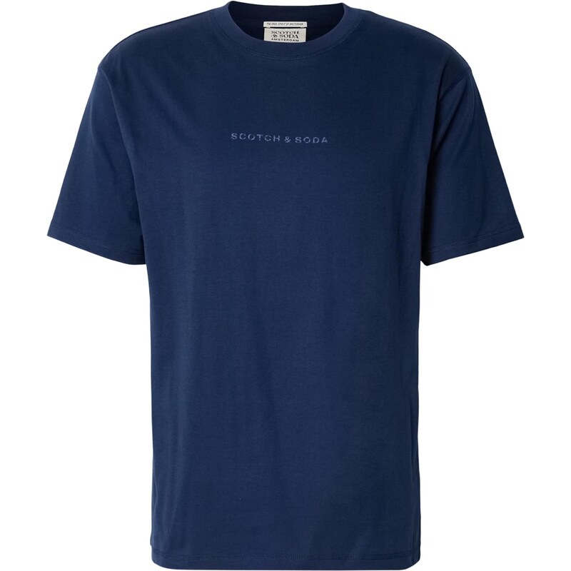 SCOTCH & SODA Tričko Seasonal Core svetlomodrá / tmavomodrá 67183314