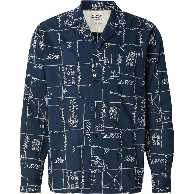 SCOTCH & SODA Košeľa námornícka modrá / biela 67183310
