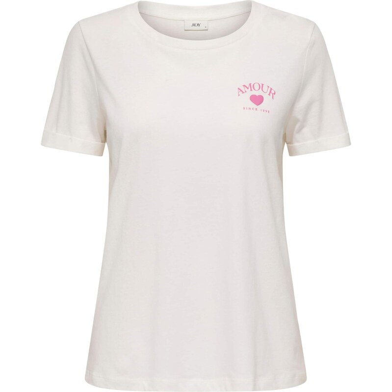 JDY Tričko JDYKITTY ružová / biela 67183350