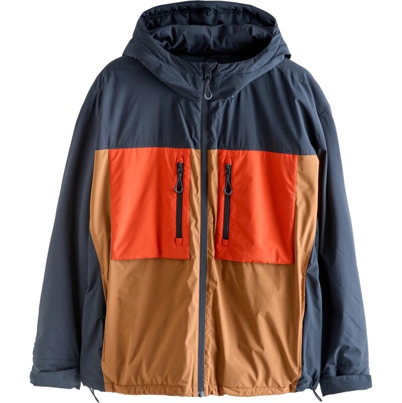 Next Prechodná bunda hnedá / tmavozelená / neónovo oranžová 67183374