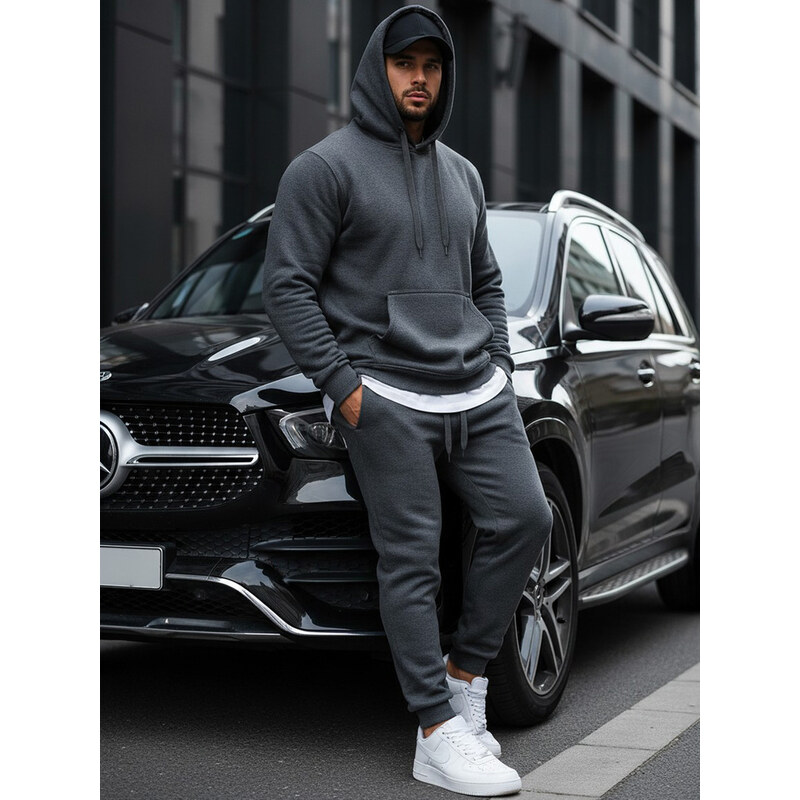 BASIC Pánska antracitová mikina bx2085 783561