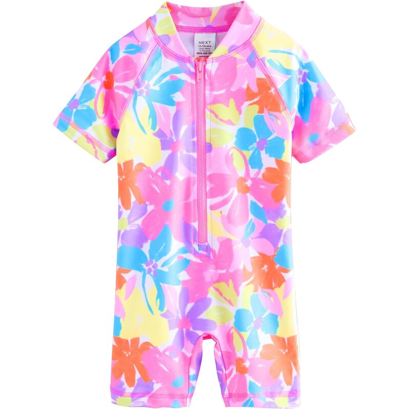 Next Jednodielne plavky nebesky modrá / žltá / eozín / biela 67183385