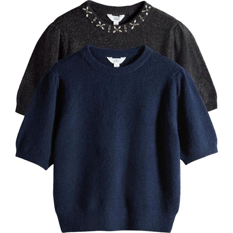 The Set Sveter tmavomodrá / čierna 67183388