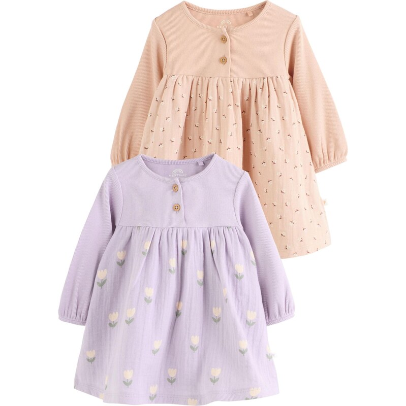 Next Šaty hnedá / zelená / pastelovo fialová / rosé 67183439