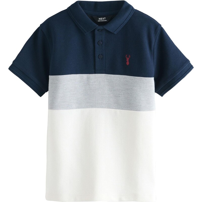 Next Tričko námornícka modrá / sivá melírovaná / biela 67183454