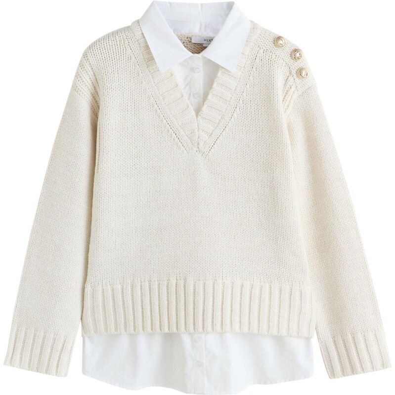 Next Sveter nebielená / biela 67183469