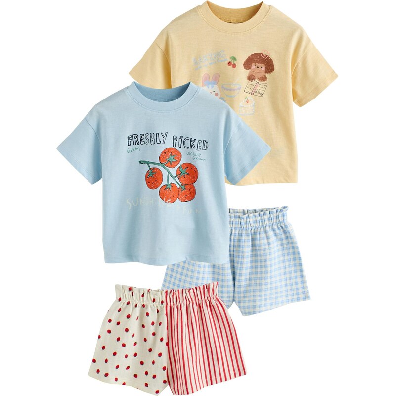 Next Set svetlobéžová / modrá melírovaná / žltá melírovaná / červená 67183584